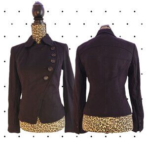 Black double breasted botton up blazer/jacket/top